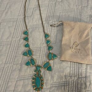 Kendra Scott Turquoise Statement Bib Necklace - Gold-Tone